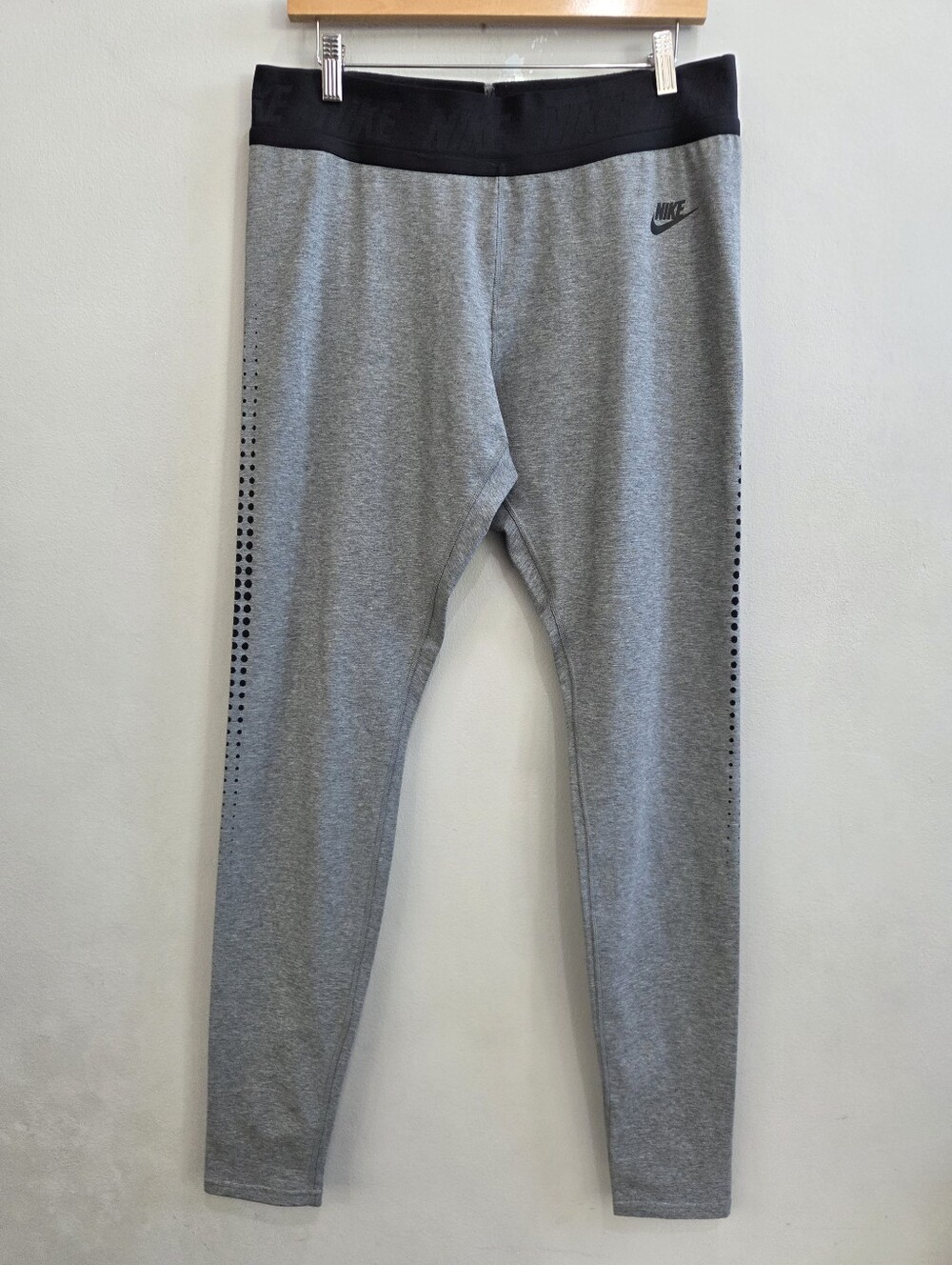 Women's Nike T2 Burnout Leggings Gray Performance Workout Size XL